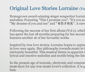 Original Love Stories Lorraine Vol 2